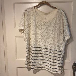 Sundance sheer lacy crop top. Size L